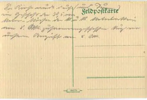 Loos bei Lens - Kirche - Feldpostkarte - signiert Uffz. Schittenhelm 1915