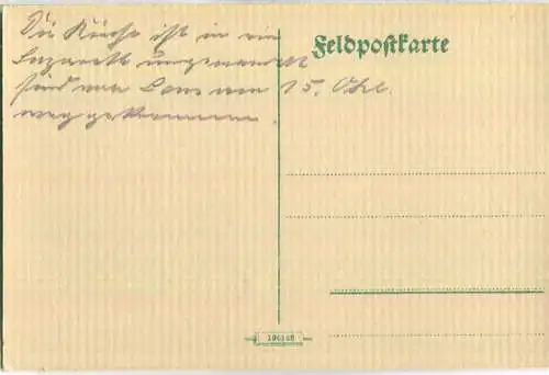 Lens - Hauptstrasse - Feldpostkarte - signiert Uffz. Schittenhelm 1915