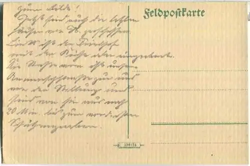 Hollebecke - Kirche und Dorf - Feldpostkarte - signiert A. Reffel