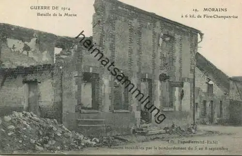 Morains - Maisons incendiees