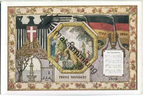 Wien - 10. Deutsches Sängerbundesfest 1928 - Fest-Postkarte - Franz Schubert - signiert G. F. Schüle