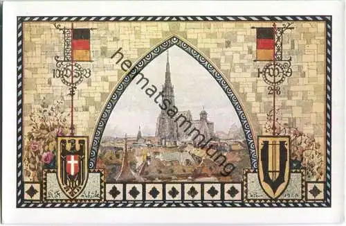 Wien - 10. Deutsches Sängerbundesfest 1928 - Fest-Postkarte - Stefansdom - signiert G. F. Schüle