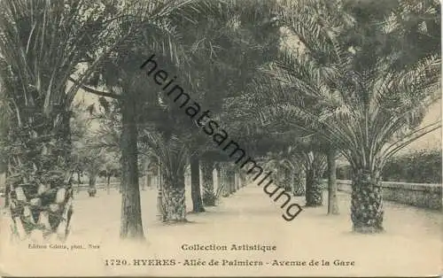Hyeres - Avenue de la Gare gel. 1908