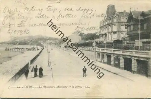 Le Havre - Le Boulevard Maritime et la Heve - gel. 1903