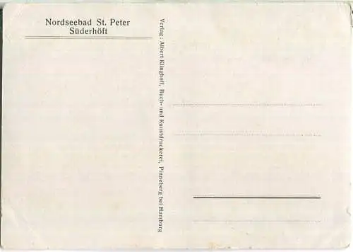 Sankt Peter - Süderhöft - Erholungsheim des D. B. W. - Besitzer P. Einsmann - Verlag Albert Klinghoff Pinneberg