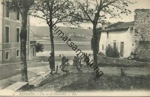 Hendaye - Vue sur la Fontarabie gel. 1908