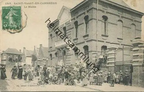 Saint-Vaast-En-Cambresis - La Mairie gel. 1909
