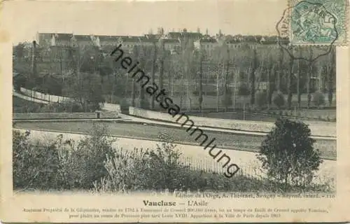 Vaucluse - L'Asile - gel. 1907