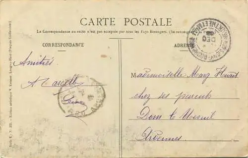 Hussigny - Vue sur la Rue de la Gendarmerie - gel. 1908
