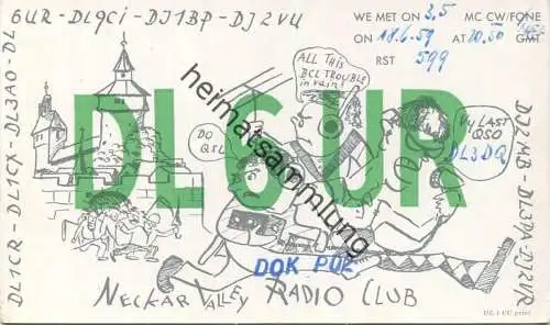 QSL - Funkkarte - DL6UR - 73101 Aichelberg - 1959