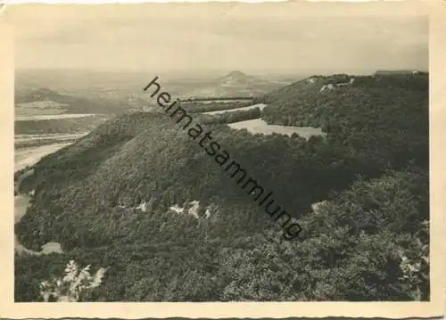 Wackersteinblick auf Wanne - Schönberg - Achalm - Foto-AK Grossformat - Rückseite beschrieben 1943
