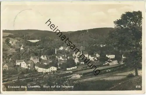 Chemnitz - Einsiedel - Talsperre - Foto-Ansichtskarte - Verlag Emil Neubert Chemnitz