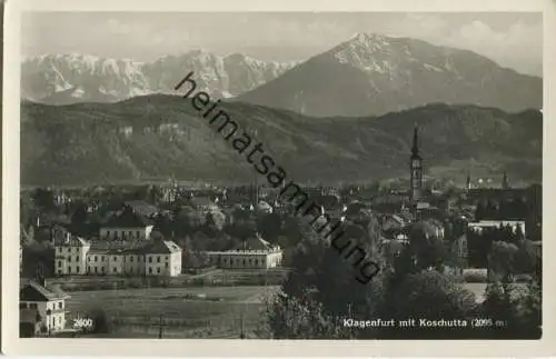 Klagenfurt mit Koschutta - Foto-AK - Verlag Franz Schilcher Klagenfurt gel. 1938