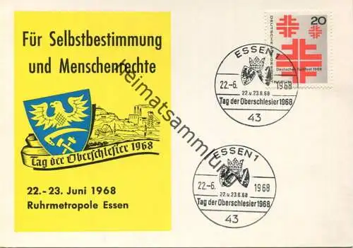 Essen - Tag der Oberschlesier 1968 - Sonderstempel