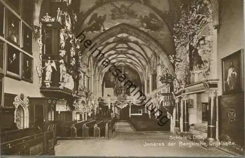 Schleiz - Bergkirche - Orgelseite - Foto-AK - Verlag Trinks & Co Leipzig
