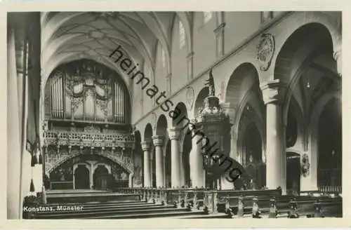 Konstanz - Münster - Orgel - Foto-AK - Verlag H. Sting Tübingen