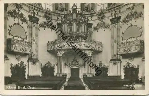 Ettal - Kloster - Orgel - Foto-AK - Verlag Martin Herpich München