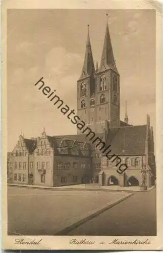 Stendal - Rathaus - Marienkirche - Verlag Bruno Kutschmann Stendal