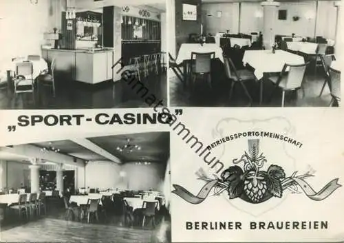 Berlin-Ost - Sport-Casino - Betriebssportgemeinschaft Berliner Brauereien - Foto-AK Grossformat
