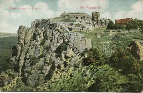Blankenburg - Der Regenstein - Offizielle Ansichtskarte Nr. 2 - Harz-Zahnrad-Bahn - Verlag Rud. Stolle Bahn Harzburg