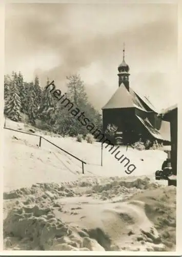 Kreuzberg Kloster - Winterpracht der Rhön - Foto-AK Grossformat - Paulusverlag R. & R. Büttner Fulda 40er Jahre