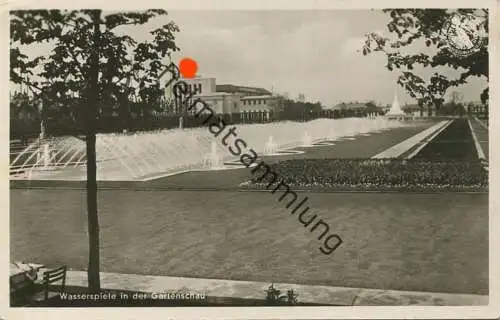 Düsseldorf - Wasserspiele in der Gartenschau - Schaffendes Volk - Reichsausstellung Schlageterstadt 1937 - Foto-AK - Ver