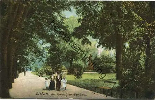 Zittau - Am Marschner Denkmal - Verlag Ottmar Zieher München gel. 1916