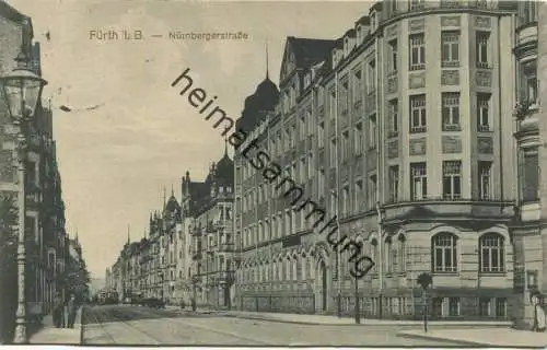 Fürth - Nürnbergerstraße - Verlag Peterson Fürth gel. 1915