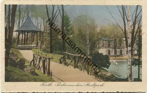 Fürth - Partie aus dem Stadtpark gel. 1913