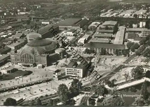 Frankfurt - Luftbild - Festhalle - Messegelände - Foto-AK Grossformat ca. 1960 - Rosen-Bild-Verlag Schwalbach