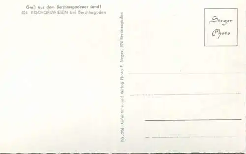 Bischofswiesen - Foto-AK - Verlag E. Steger Berchtesgaden