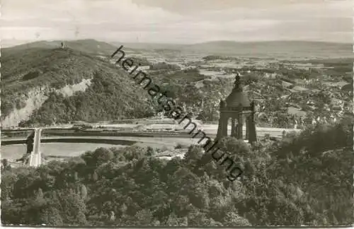 Porta Westfalica - Kaiser-Wilhelm-Denkmal - Foto-AK - Verlag Schönig & Co Lübeck