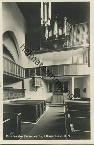 Oberstein - Felsenkirche - Orgel - Foto-AK - Verlag Herm. van der Woude Oberstein gel. 1929