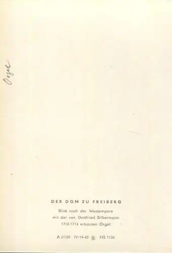 Freiberg - Silbermann-Orgel - keine AK-Einteilung