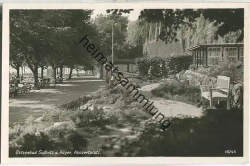 Saßnitz auf Rügen - Konzertplatz - Foto-Ansichtskarte - Verlag Geyer & Co. Breslau