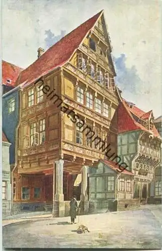 Hildesheim - Pfeilerhaus am Andreasplatz - Künstlerkarte R. Heyer - Verlag Franz Borgmeyer Hildesheim