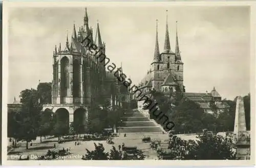 Erfurt - Severikirche - Dom - Foto-Ansichtskarte - Verlag Keyser'sche Buchhandlung Erfurt