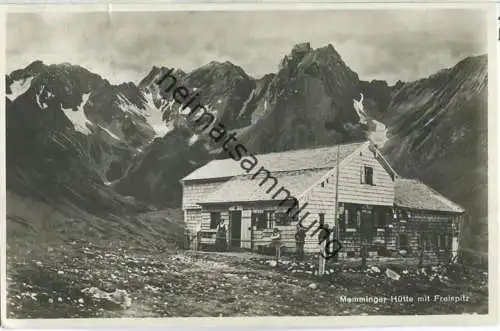 Memminger Hütte - Freispitz - Foto-Ansichtskarte - Verlag H. Sting Tübingen