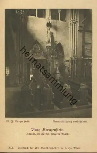 Burg Kreuzenstein - Kapelle - Verlag W. J. Burgers Erben Wien