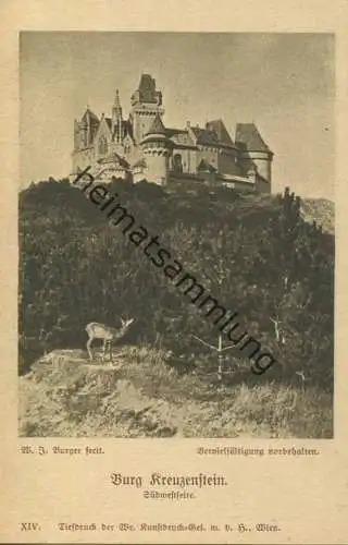 Burg Kreuzenstein - Südwestseite - Verlag W. J. Burgers Erben Wien