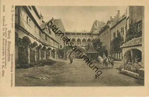 Burg Kreuzenstein - Burghof - Verlag W. J. Burgers Erben Wien