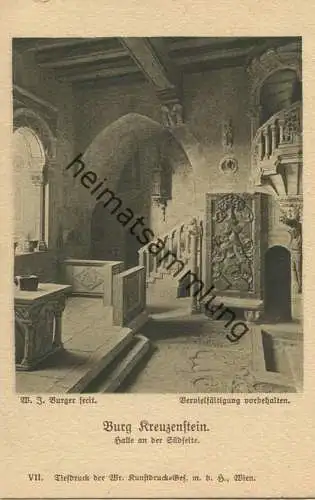 Burg Kreuzenstein - Halle an der Südseite - Verlag W. J. Burgers Erben Wien