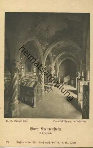 Burg Kreuzenstein - Bibliothek - Verlag W. J. Burgers Erben Wien