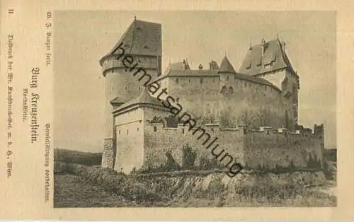 Burg Kreuzenstein - Nordostseite - Verlag W. J. Burgers Erben Wien