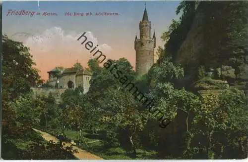 Friedberg in Hessen - Adolfsturm - Verlag Louis Glaser Leipzig