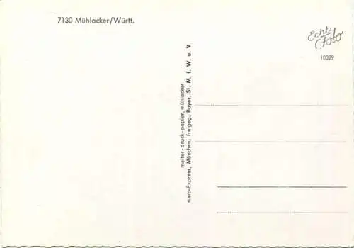 Mühlacker - Luftbild - Foto-AK Grossformat 60er Jahre - Verlag Melter Mühlacker