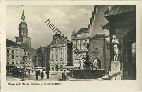 Dortmund - Markt - Foto-Ansichtskarte - Verlag Otto Raschwitz Dortmund