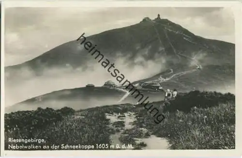 Schneekoppe - Schlesierhaus - Riesenbaude - Foto-Ansichtskarte - Verlag Walter Staudte Hirschberg