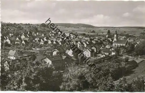Seckach - Panorama - Bahnhof - Foto-AK 60er Jahre - Verlag Alfred Dittmann Uissigheim