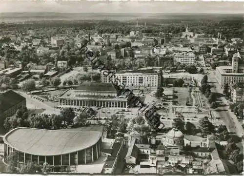 Karlsruhe - Foto-AK Grossformat - Luftbild - Verlag Schöning & Co Lübeck